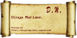 Dinya Mariann névjegykártya