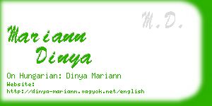 mariann dinya business card